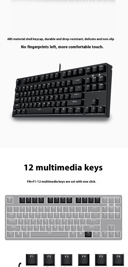Teclado Mecánico Gaming 87 Teclas Hot Swap Intercambiable Dual Color - Image 45