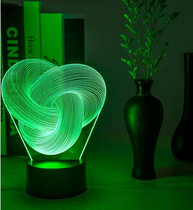 Lámpara de Mesa LED 3D Abstracta Táctil y Multicolor - Image 6