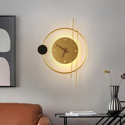 Lámpara Reloj de Pared Moderno con Función Horaria