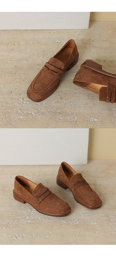 Zapatos de Tacón para Mujer en Piel de Oveja con Punta Cuadrada y Redonda Retro - Image 26