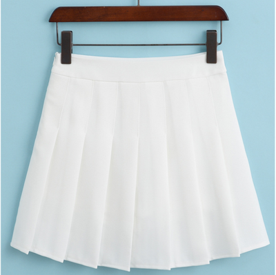 Falda Plisada Blanca de Cintura Alta Estilo Colegiala Japonesa - Image 20