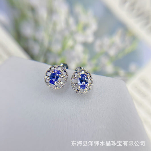 Aretes de Tanzanita Natural - Diseño Elegante y Sofisticado - Image 6
