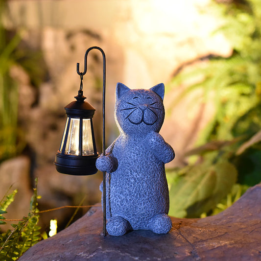 Lámpara Solar Decorativa Gato - Adorno de Jardín Kitten Crafts - Image 2
