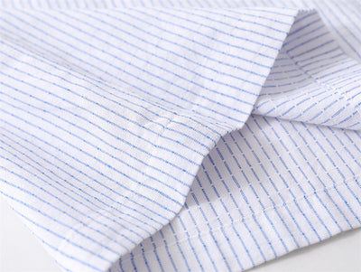 Camisa Suelta de Rayas Verticales Manga Larga para Hombre - Image 9