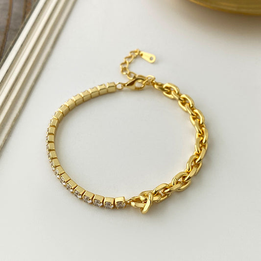 Pulsera de Plata 925 Ajustable Lujo Minimalista Retro