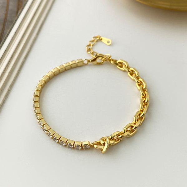 Pulsera de Plata 925 Ajustable Lujo Minimalista Retro