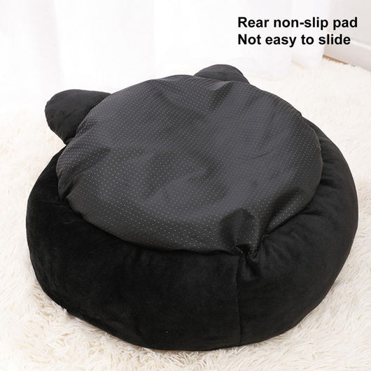 Cama Nido para Gatos en Forma de Gato Negro - Cómoda y Acogedora con Soporte Cervical - Image 4
