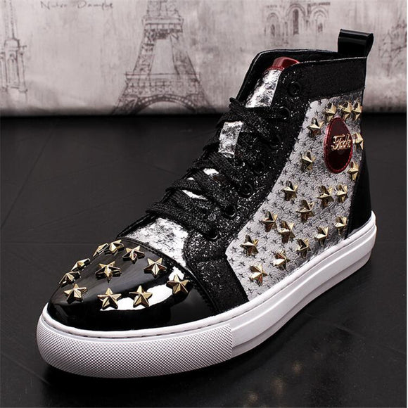 Zapatillas Altas Punk con Tachuelas - Estilo Casual Urbano