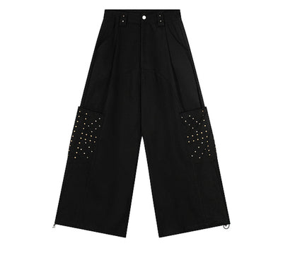 Pantalones Deportivos con Diseño Geométrico y Remaches de Moda Urbana - Image 15