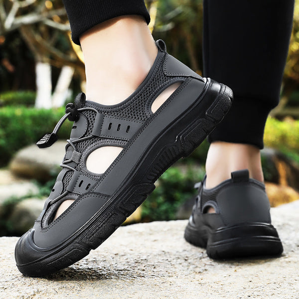 Sandalias Deportivas con Botón Giratorio para Hombre - Comodidad Playa y Casual