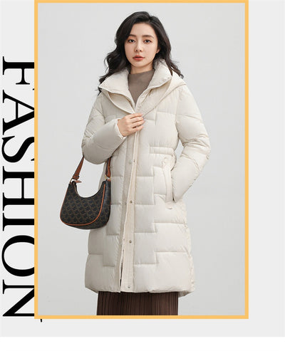 Abrigo Largo Ajustado con Capucha para Mujer - Diseño Invernal Elegante - Image 9