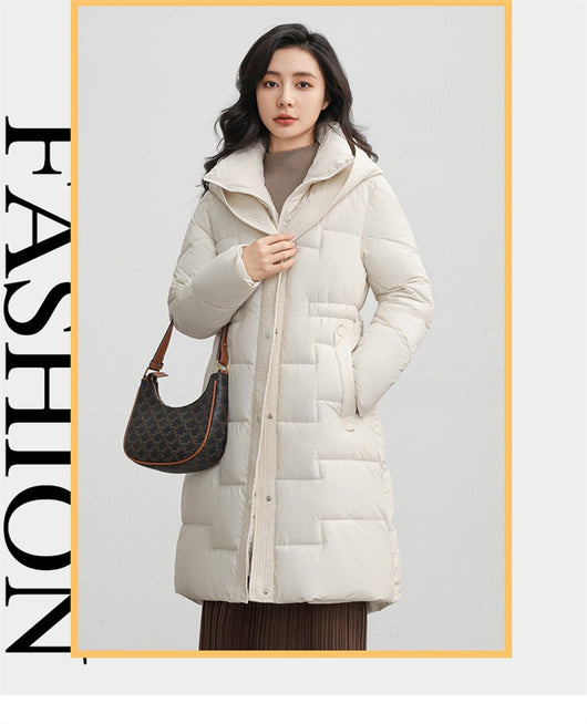 Abrigo Largo Ajustado con Capucha para Mujer - Diseño Invernal Elegante - Image 9