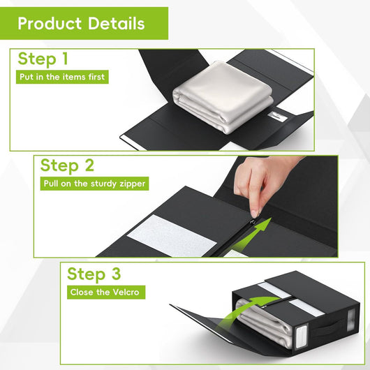 Caja Organizadora Plegable para Ropa con Ventana Transparente Antipolvo - Image 16