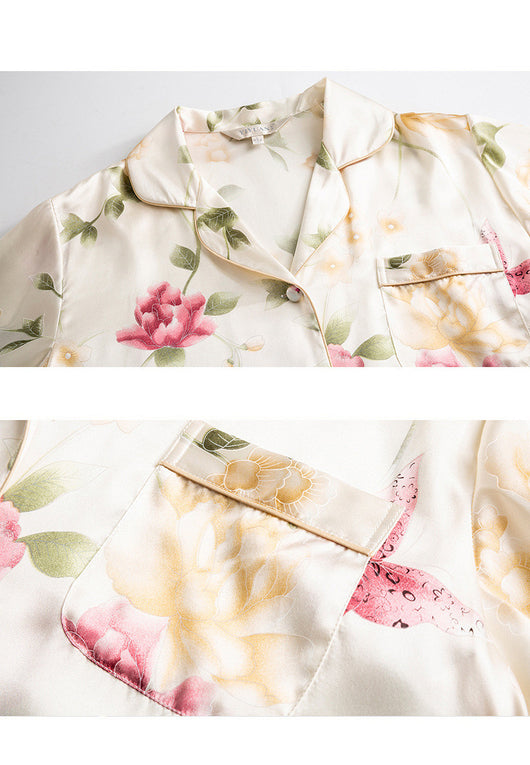 Traje de Dos Piezas Talla Grande Manga Larga en Seda para Primavera y Otoño - Image 8