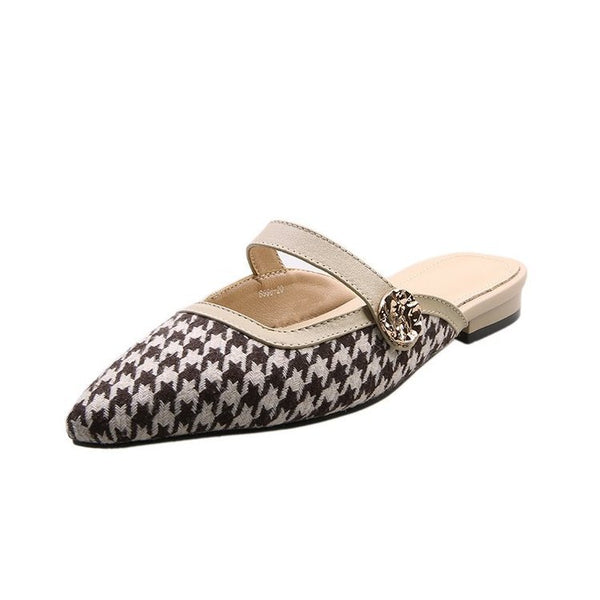 Sandalias y Pantuflas Planas Puntiagudas para Mujer