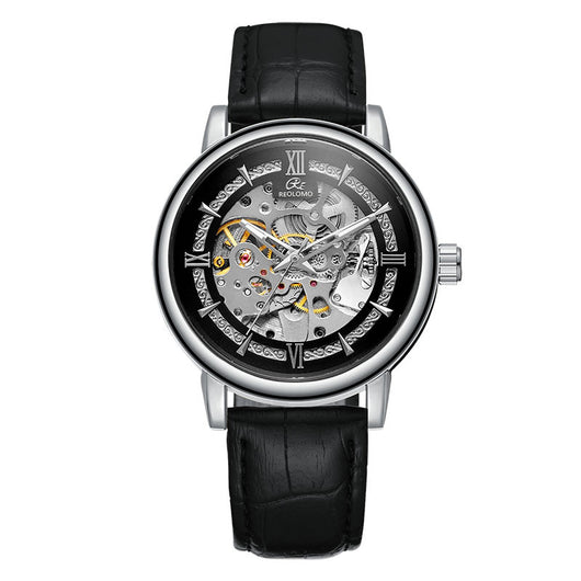 Reloj Mecánico Hombre Estilo Europeo Diseño Calado Elegante - Image 9