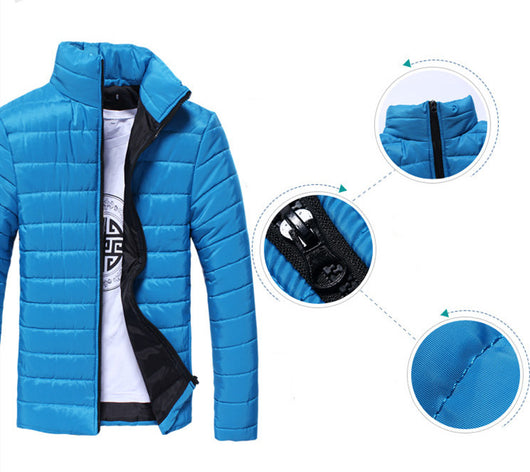 Abrigo Cálido para Hombre con Cuello de Pie - Image 12