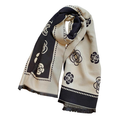 Bufanda Reversible Camellia para Mujer - Doble Cara Extra Gruesa - Image 6