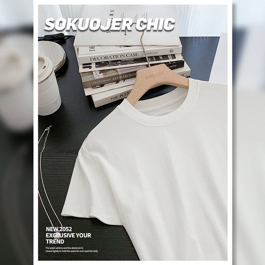 Blusa Ajustada de Modal para Mujer - Manga Corta Elástica Cuello Redondo - Image 7
