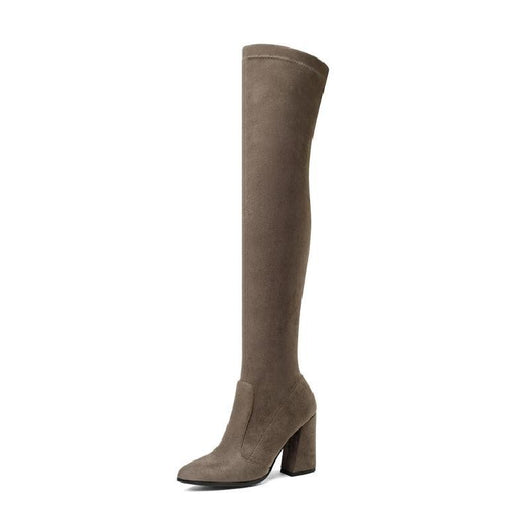 Botas Altas hasta la Rodilla con Tacón Fino Aguja y Elástico - Image 6