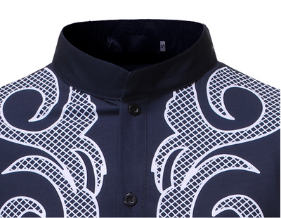 Camisa Dashiki Africana Estampada para Hombre - Estilo Hip Hop Casual - Image 9