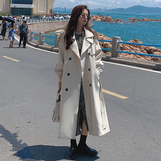 Abrigo Largo Holgado Estilo Coreano para Mujer - Image 5