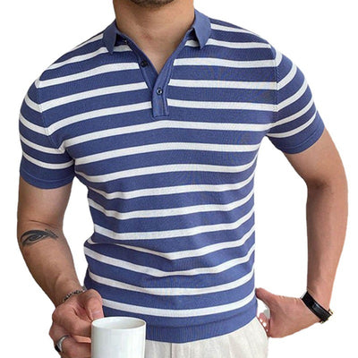 Polo de Negocios a Rayas Azules para Hombre - Image 5