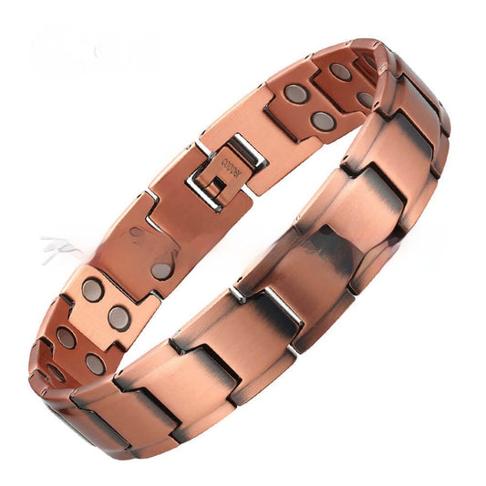 Pulsera Magnética para Hombre Minimalista Cobre Rojo