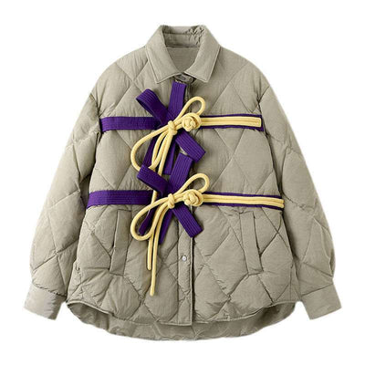 Chaqueta de Algodón Estilo Vintage Chino con Moño y Hebilla - Image 2