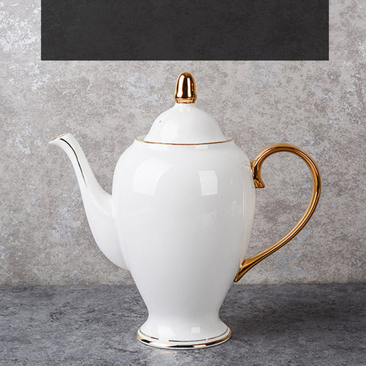 Juego de Taza y Platillo de Porcelana Fina con Detalles Dorados para Té de la Tarde - Image 10
