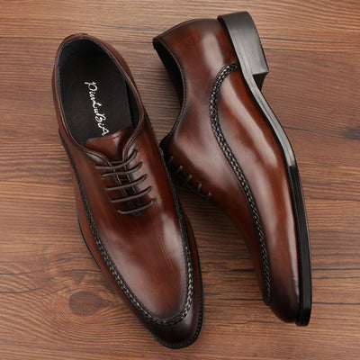 Zapatos de Cuero para Hombre con Punta Reforzada y Corte Bajo