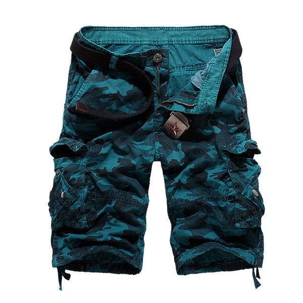 Shorts de Trabajo Holgados con Estampado Camuflaje