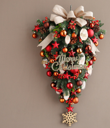 Corona Navideña Jinghua para Puerta - Decoración Elegante de Pared - Image 8