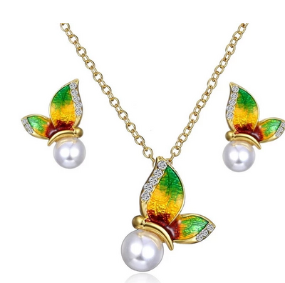 Aretes de Perla Mariposa - Set de Diseño Elegante - Image 6