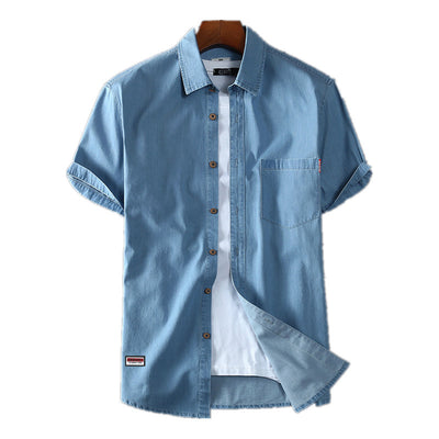 Camisa de Mezclilla Manga Corta para Hombre - Image 6