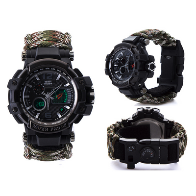 Pulsera de Supervivencia Táctica War Wolf 2 - Kit Multi-Función con Brújula y Cuchillo - Image 3