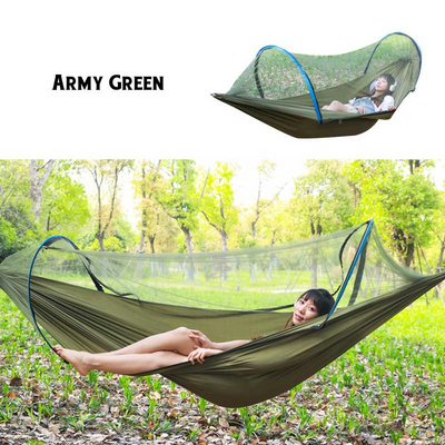 Hamaca Portátil Doble con Mosquitero para Camping y Aventuras - Image 8