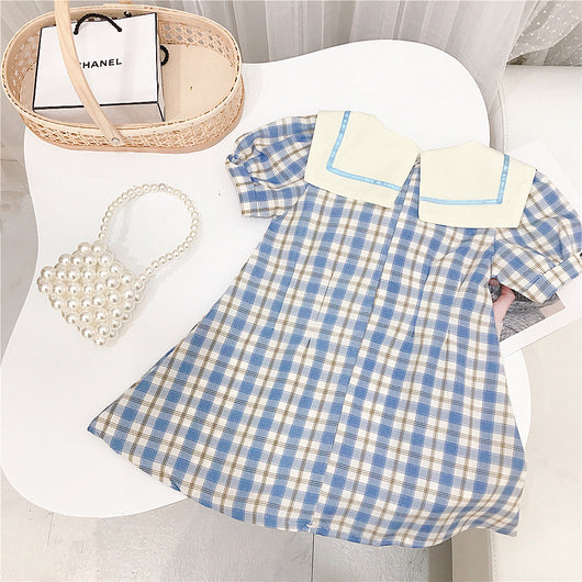 Vestido Escolar Coreano para Niñas - Falda Cuadriculada Estilo Princesa - Image 6
