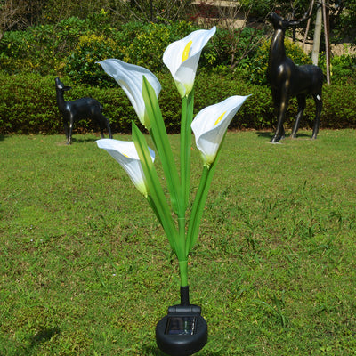 Lámpara Solar Flor de Loto con 4 LEDs para Jardín - Image 11