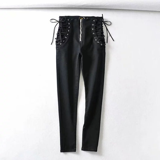 Jeans Cintura Alta con Doble Amarre - Image 7