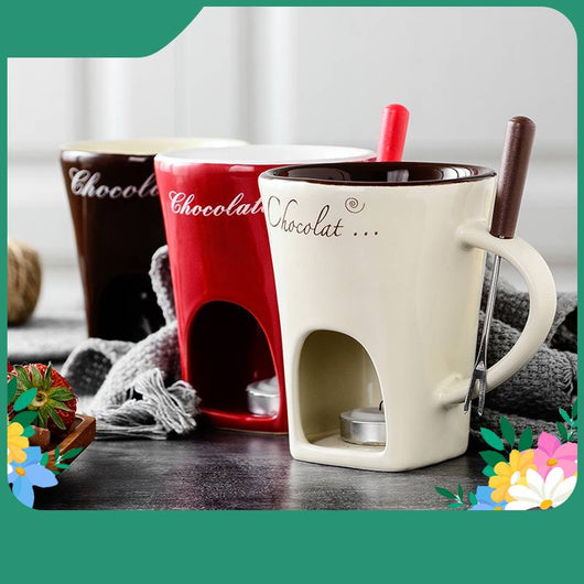 Set de Tazas Fondue Personal - Kit Derretidor de Chocolate, Queso y Postres - Image 5