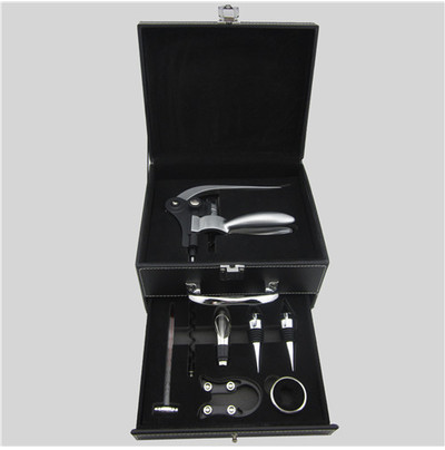 Estuche de Cuero Sommelier: Set Completo 9 Piezas con Abridor de Vino Premium - Image 3