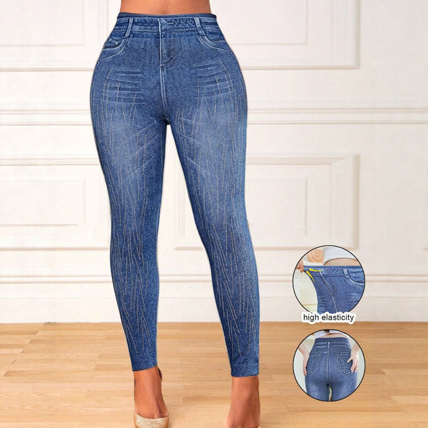 Leggings Estampados Tipo Denim Versátiles y Modernos