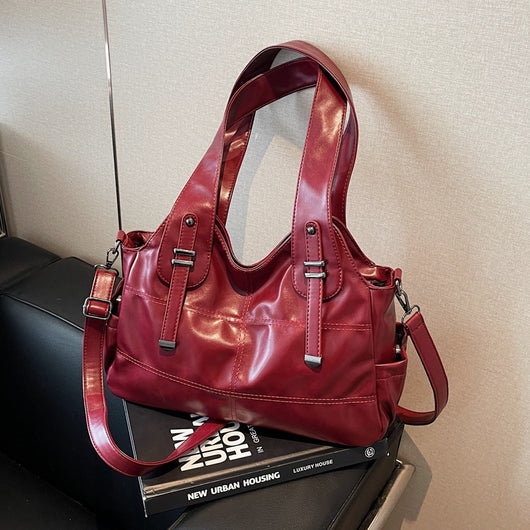 Bolso de Cuero Suave Grande con Bandolera Ajustable para Mujer - Image 4