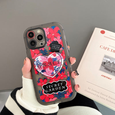 Funda para Teléfono con Diseño Floral Creativo Negro y Rojo - Image 13