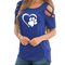 Playera Cuello Redondo con Estampado de Corazones