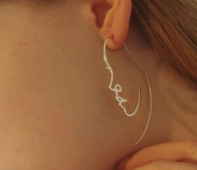 Aretes Artísticos de Silueta Facial - Estilo y Personalidad - Image 6