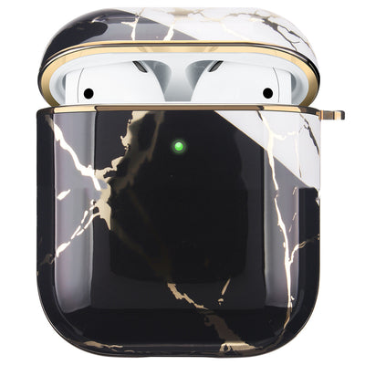 Funda Protectora para AirPods con Diseño Mármol Blanco y Acabado Dorado - Image 8