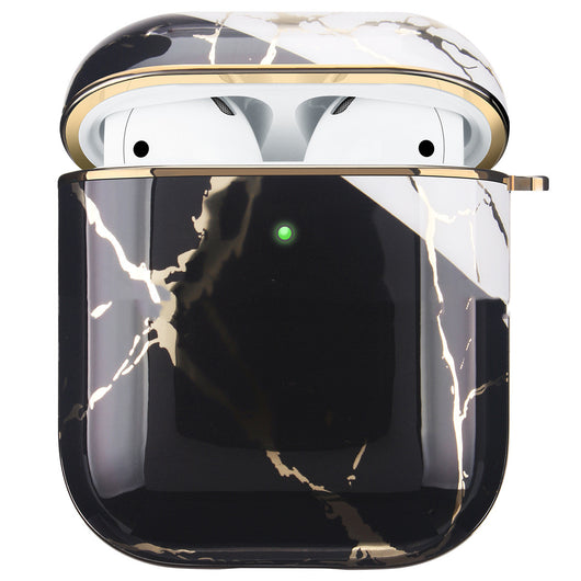 Funda Protectora para AirPods con Diseño Mármol Blanco y Acabado Dorado - Image 8