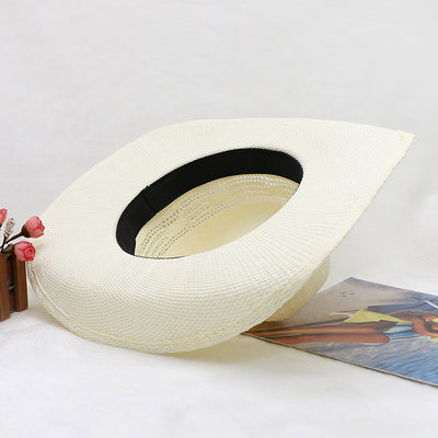 Sombrero Vaquero Tejido a Mano Impermeable Protección Solar Playa - Image 17